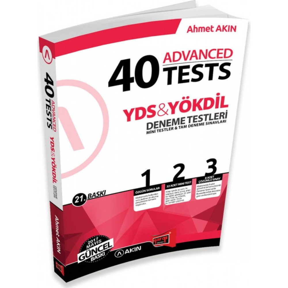 Akın Dil & Yargı Yayınları Yds & Yökdil 40 Advanced Tests 21. Baskı - Ahmet Akın YDS Fiyatı