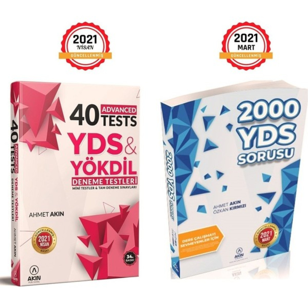 Akın Dil YDS Yökdil 40 Advanced Deneme Testleri ve 2000 YDS Sorusu Set 2021 YDS Fiyatı
