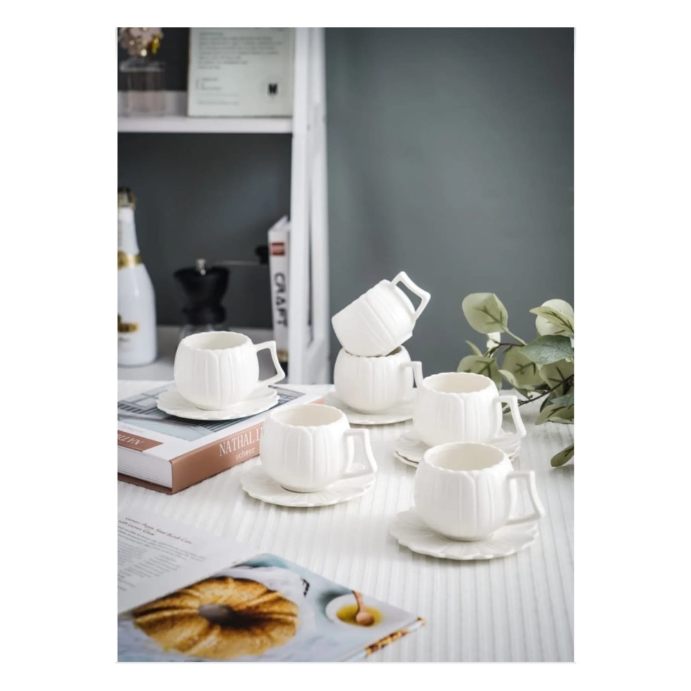 Akkoyunlu home 6 Kişilik Papatya Kahve Fincanı Takımı 90 Ml Fincan / Bardak / Kahve Takımı Fiyatı