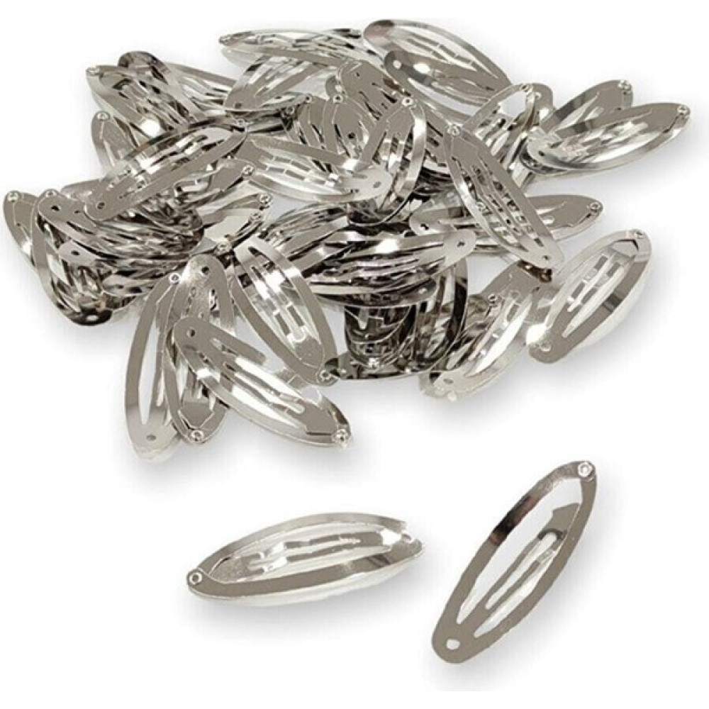 Aklar Çanta 5 cm Gümüş Klipsli Çıt Çıt Toka Aparatı - Metal Çıt Çıt Toka Aparatı - 40 Adet Toka, Taç & Saç Bandı Fiyatı