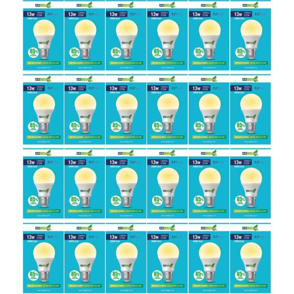 Aklight 13W Günışığı E-27 LED Ampul 1200 Lm 24 Lü Paket Led Aydınlatmalar Fiyatı