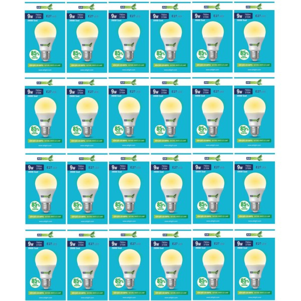 Aklight 9W Günışığı E-27 LED Ampul 790 Lm 24 Lü Paket Led Aydınlatmalar Fiyatı