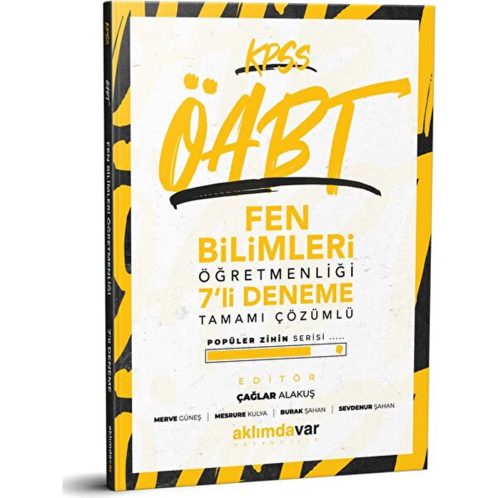 Aklımdavar Yayıncılık Öabt Fen Bilimleri Öğretmenliği 7 Deneme KPSS Fiyatı