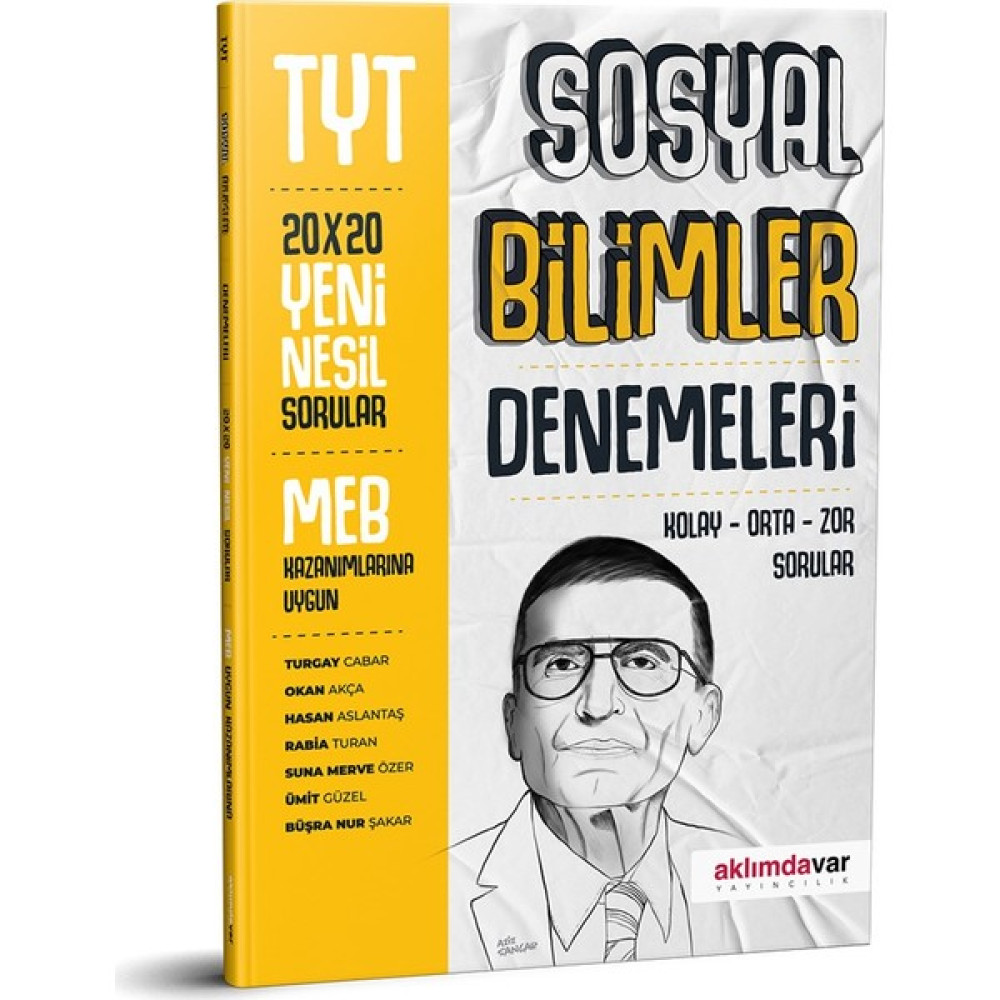 Aklımdavar Yayıncılık TYT Sosyal Bilimler 20X20 Deneme Temel Yeterlilik Testi (TYT) Fiyatı