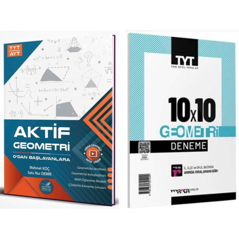AKM Aktif Tyt Ayt Geometri 0 Dan Başlayanlara ve Marka Geometri Deneme Seti 2 Kitap Temel Yeterlilik Testi (TYT) Fiyatı