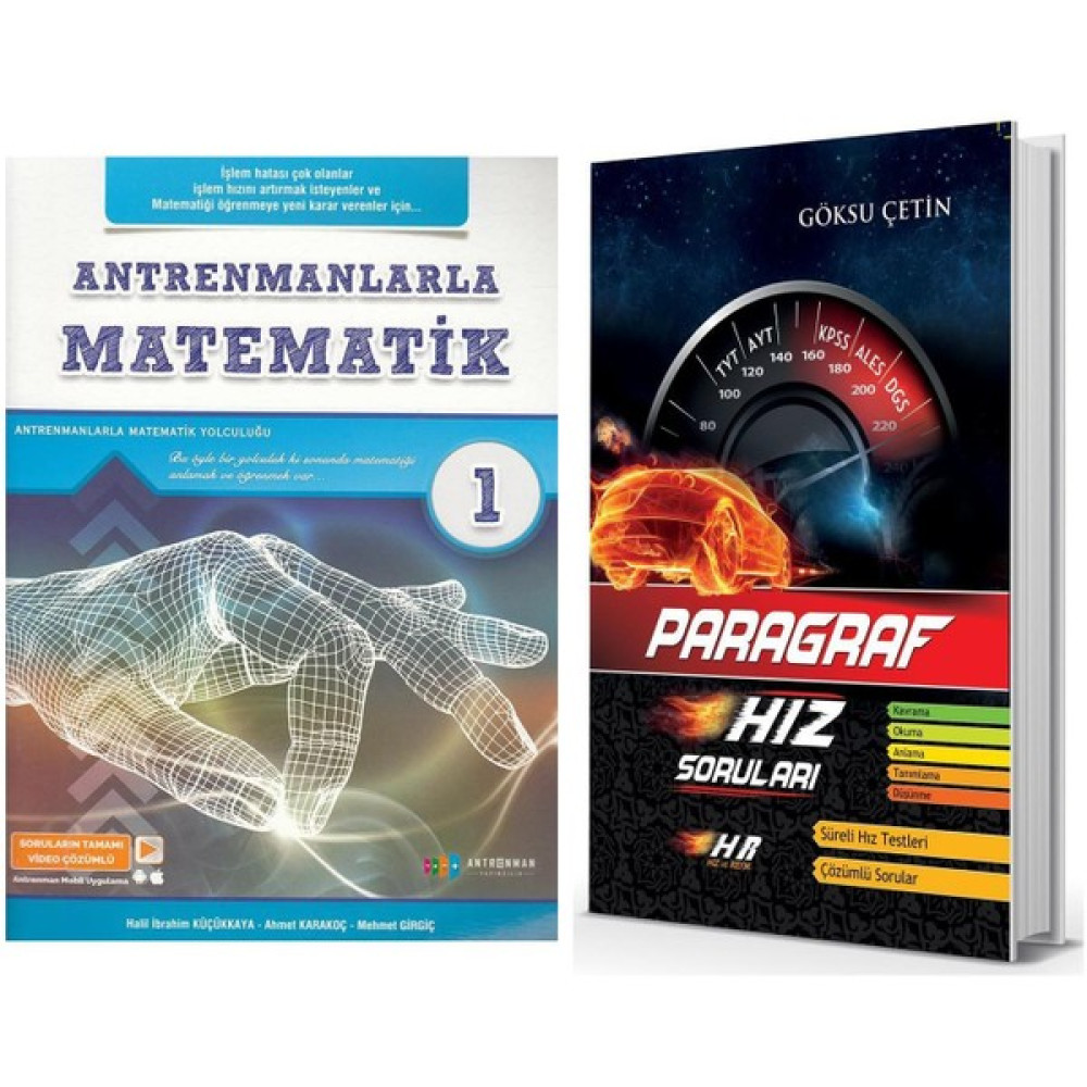 AKM Antrenmanlarla Matematik 1 ve Hız ve Renk Paragraf Soru Bankası 2 Kitap Set Temel Yeterlilik Testi (TYT) Fiyatı