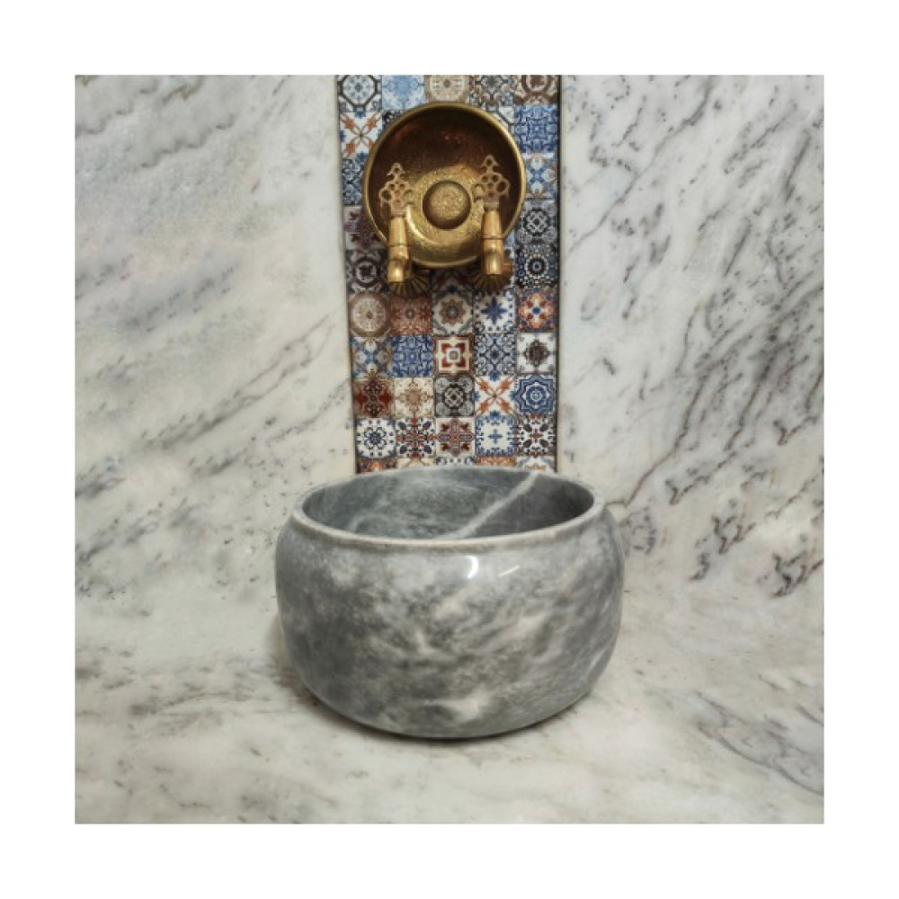 Akm Dekor Gri Modern Düz Mermer Kurna Lavabo Fiyatı