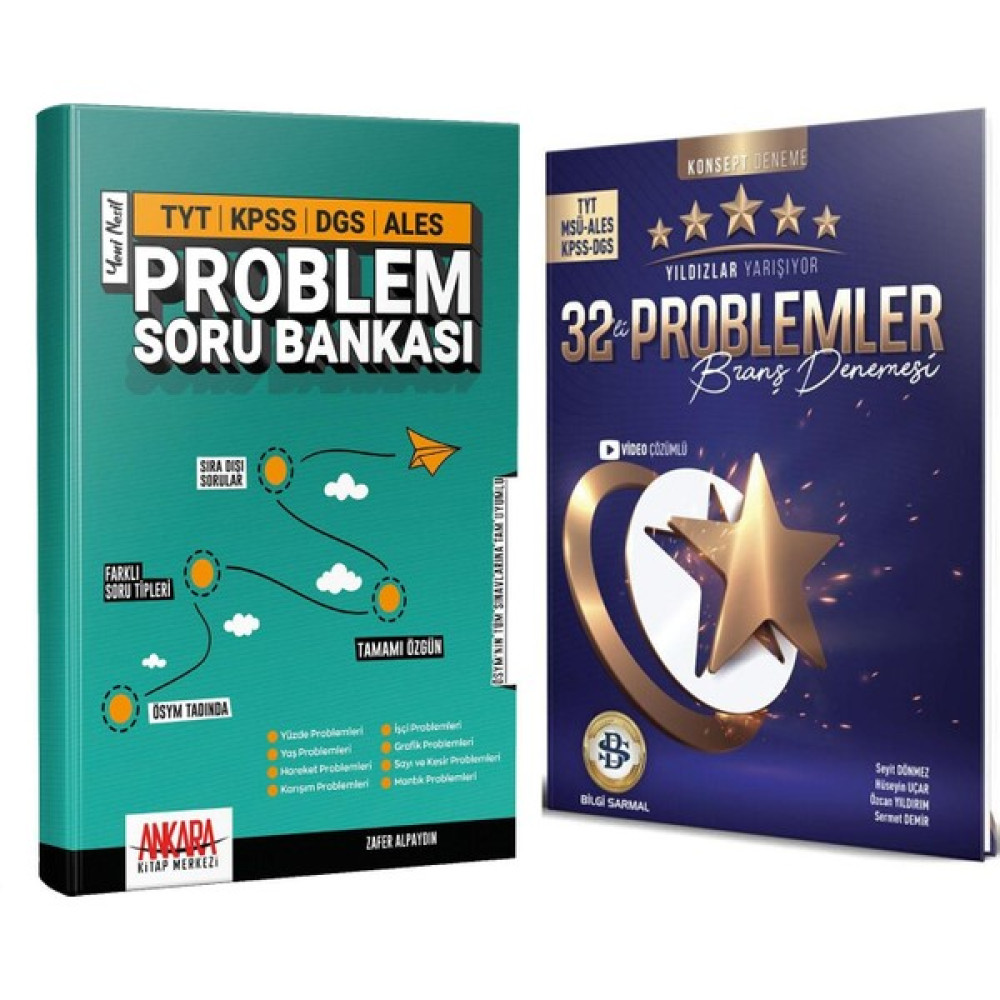 Akm Kitap Tyt Problemler Soru Bankası ve Bilgi Sarmal Problemler Deneme Seti 2 Kitap Temel Yeterlilik Testi (TYT) Fiyatı