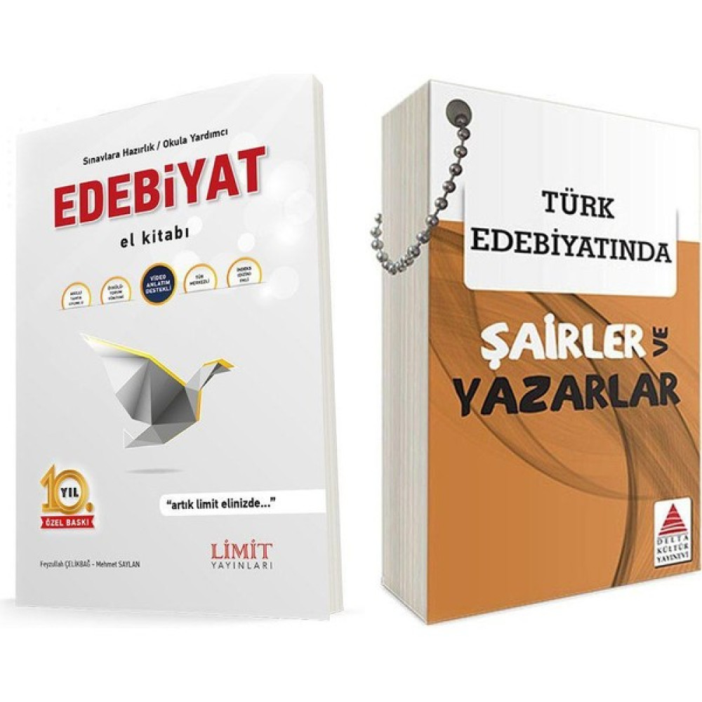 AKM Limit AYT Edebiyat El Kitabı ve Delta Türk Edebiyatında Şairler ve Yazarlar Seti 2 Kitap Kaynak Kitapları Fiyatı