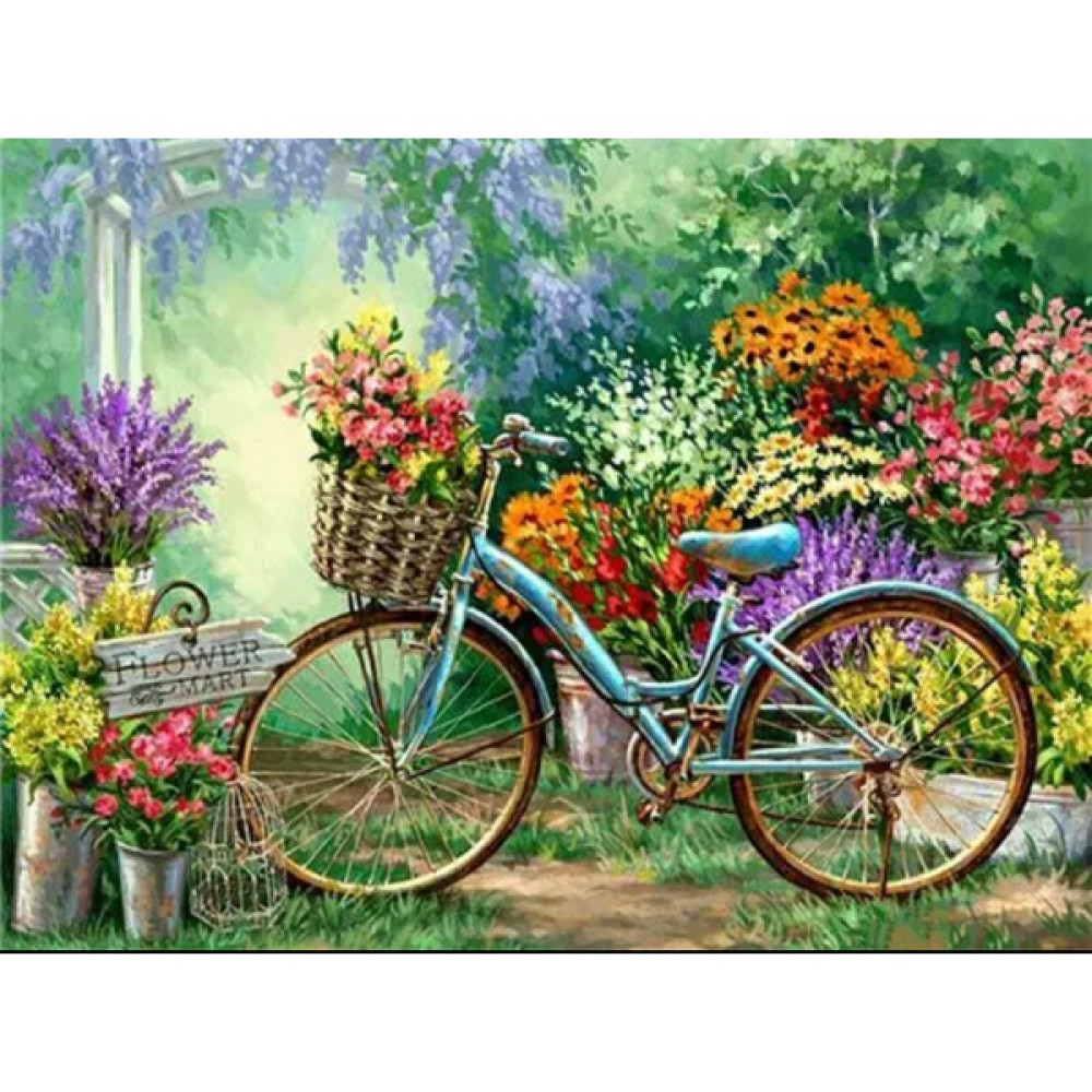 Akmer Sayılarla Elmas Boyama Hobi Seti - Bisiklet 30 x 40 cm - Yeşil Sanatsal Malzemeler Fiyatı