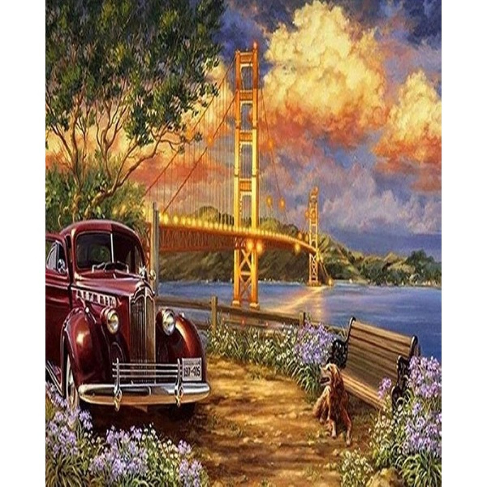 Akmer Sayılarla Elmas Boyama Hobi Seti - Işıl Işıl Köprü Manzarası 30X40 cm - Sarı Sanatsal Malzemeler Fiyatı