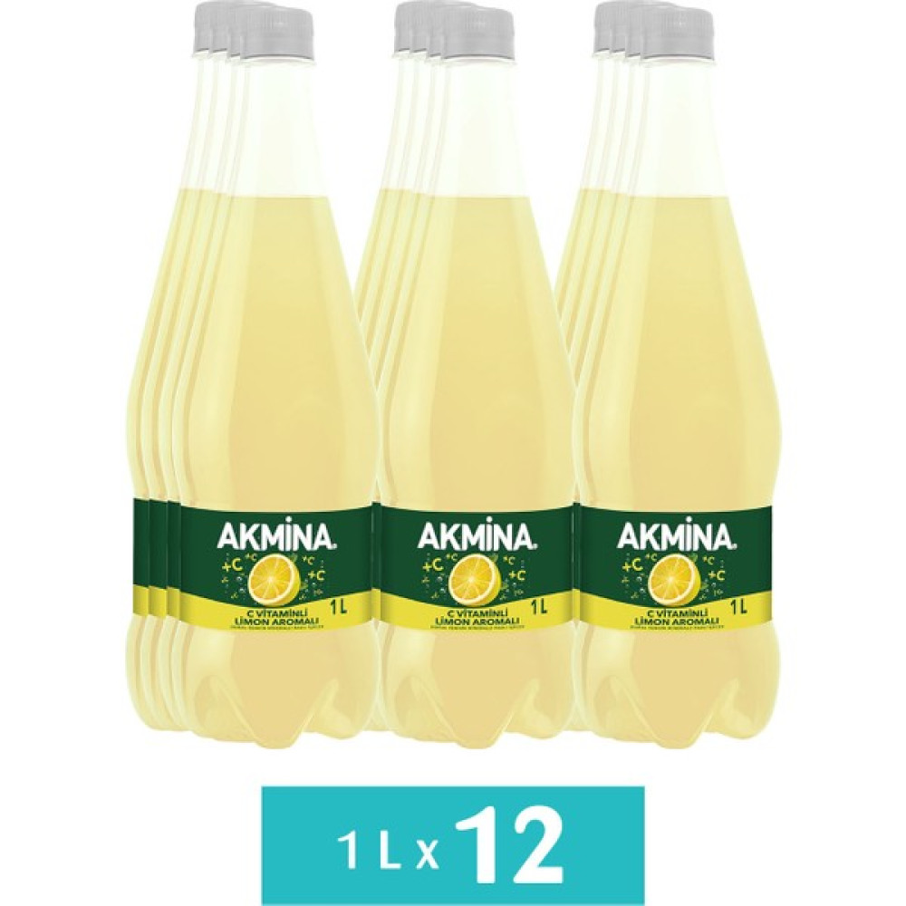 Akmina C Vitaminli Limon Aromalı Maden Suyu 12 x 1 Lt Diğer Fiyatı