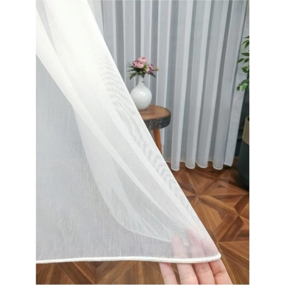 Aknewper Bambu Ttül (1x2.5) Pile - 300 x 258 cm - Ekru Tül Perde Fiyatı