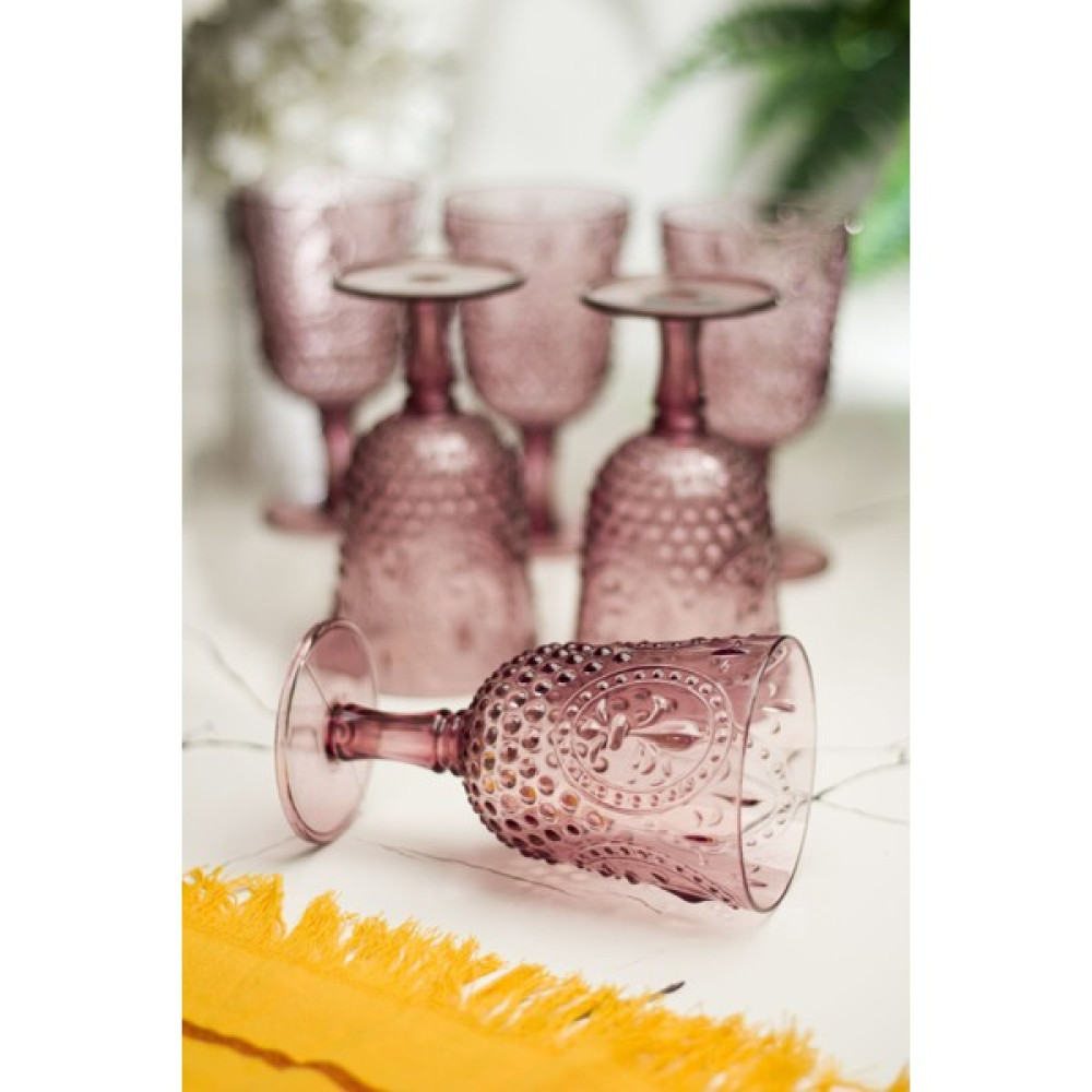 Akrilik Mürdüm 6'lı Kadeh Su Meşrubat Kahve Yanı Bardağı 450 ml ( Cam Değildir ) Fincan / Bardak / Kahve Takımı Fiyatı