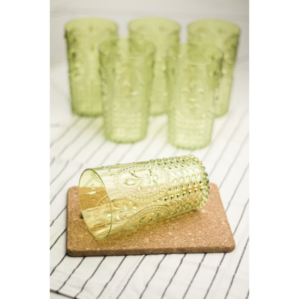 Akrilik Yeşil 6 Lı Uzun Bardak Su Meşrubat Bardağı 750 ml ( Büyük Boy Cam Değildir ) Fincan / Bardak / Kahve Takımı Fiyatı