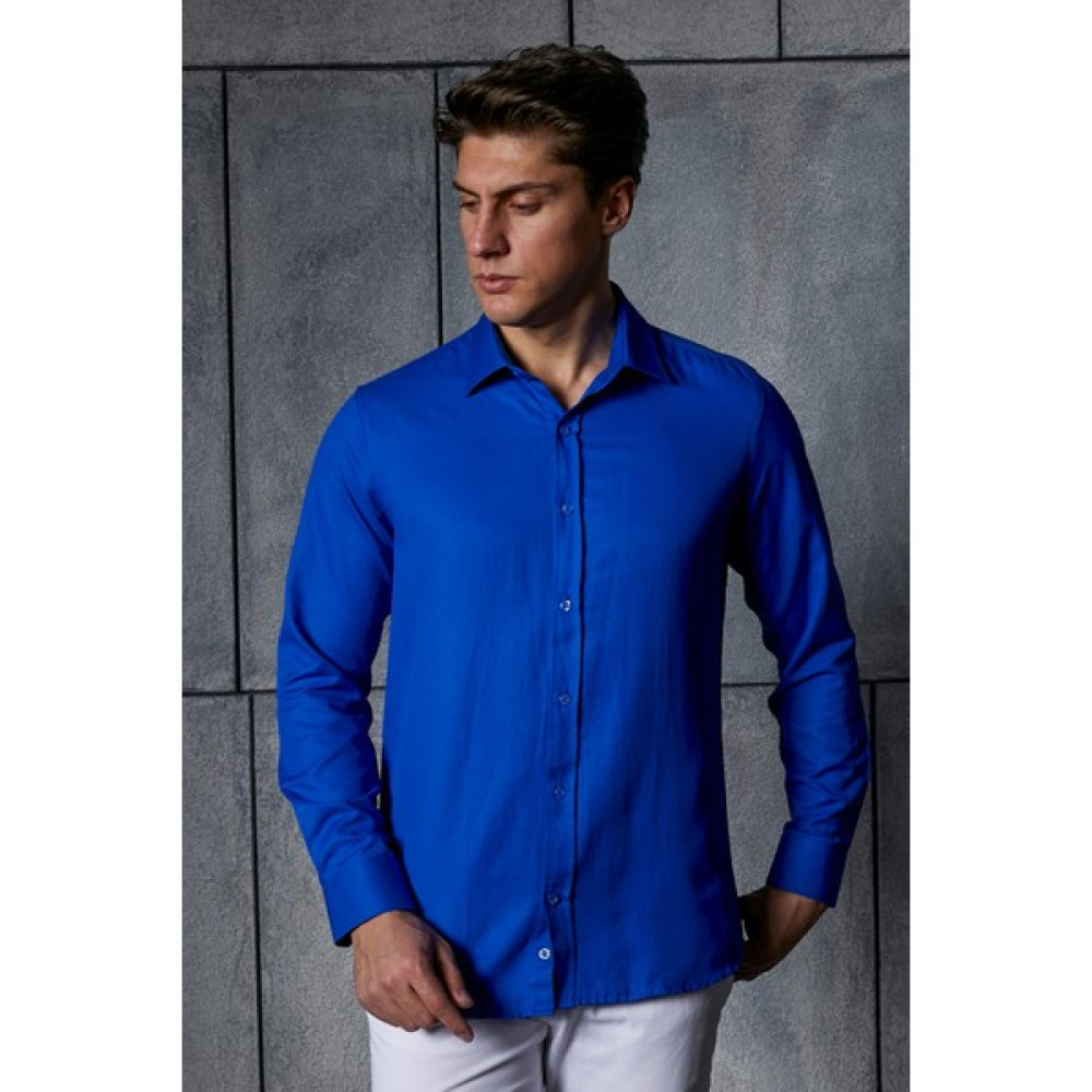 Akşahin Collection SAKS MAVİ PAMUKLU REGULAR FİT DÖRT MEVSİM HEDİYE KUTULU UZUN KOLLU ERKEK GÖMLEK Erkek Gömlek Fiyatı