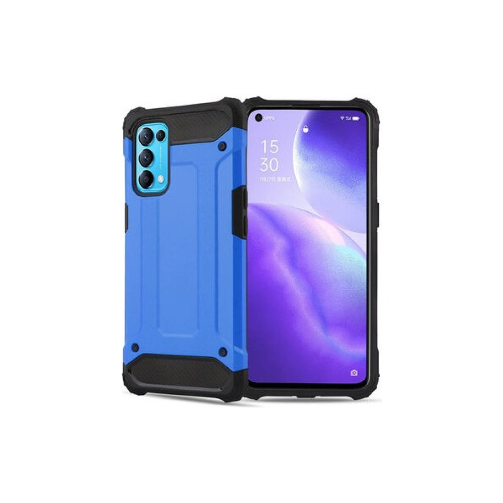 Aksefizz Oppo Reno 5 5g Kılıf Armor Üstün Korumalı Dayanıklı Zırhlı Military Kapak - Mavi Cep Telefonu Kılıfı Fiyatı