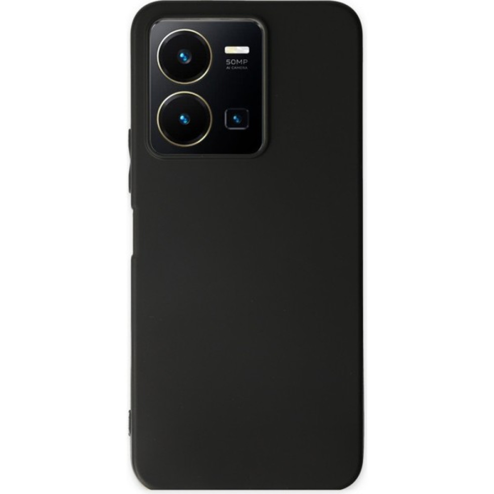 Aksefizz Vivo Y22S Kılıf Güçlü Tutuş Hissiyatlı Pürüssüz Yüzey Mat Soft Kapak - Siyah Cep Telefonu Kılıfı Fiyatı