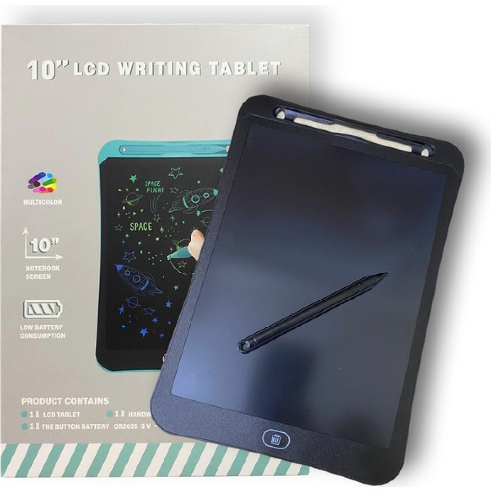 Aksesuarcı 10" Büyük Digital Çocuk Yazı Tahtası Grafik Çizim Tableti LCD 10" Inc Ekran - Siyah Eğitici Oyuncak Fiyatı