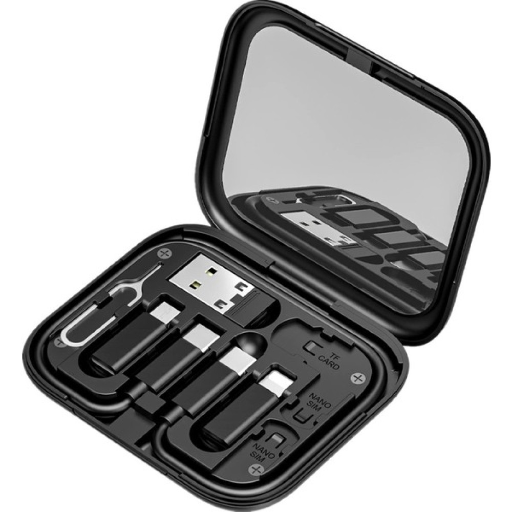 Aksesuarcı USB C Kablo Seti, 60 W Çoklu Şarj Kablo Usb-A, Micro, Lightning Seyahat Için USB Kablosu Kart Saklama Kutusu Cep Telefonları, Kameralar ... Cep Telefonu Kablosu Fiyatı