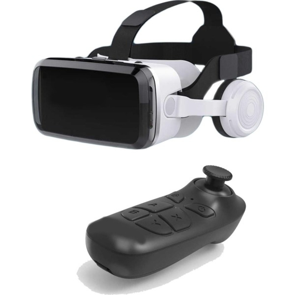 Aksesuarcim Tüm Telefonlar ile Uyumlu 3D Imax Vrbox Sanal Gerçeklik Gözlüğü Kumandalı - Beyaz Sanal Gerçeklik Gözlüğü Fiyatı