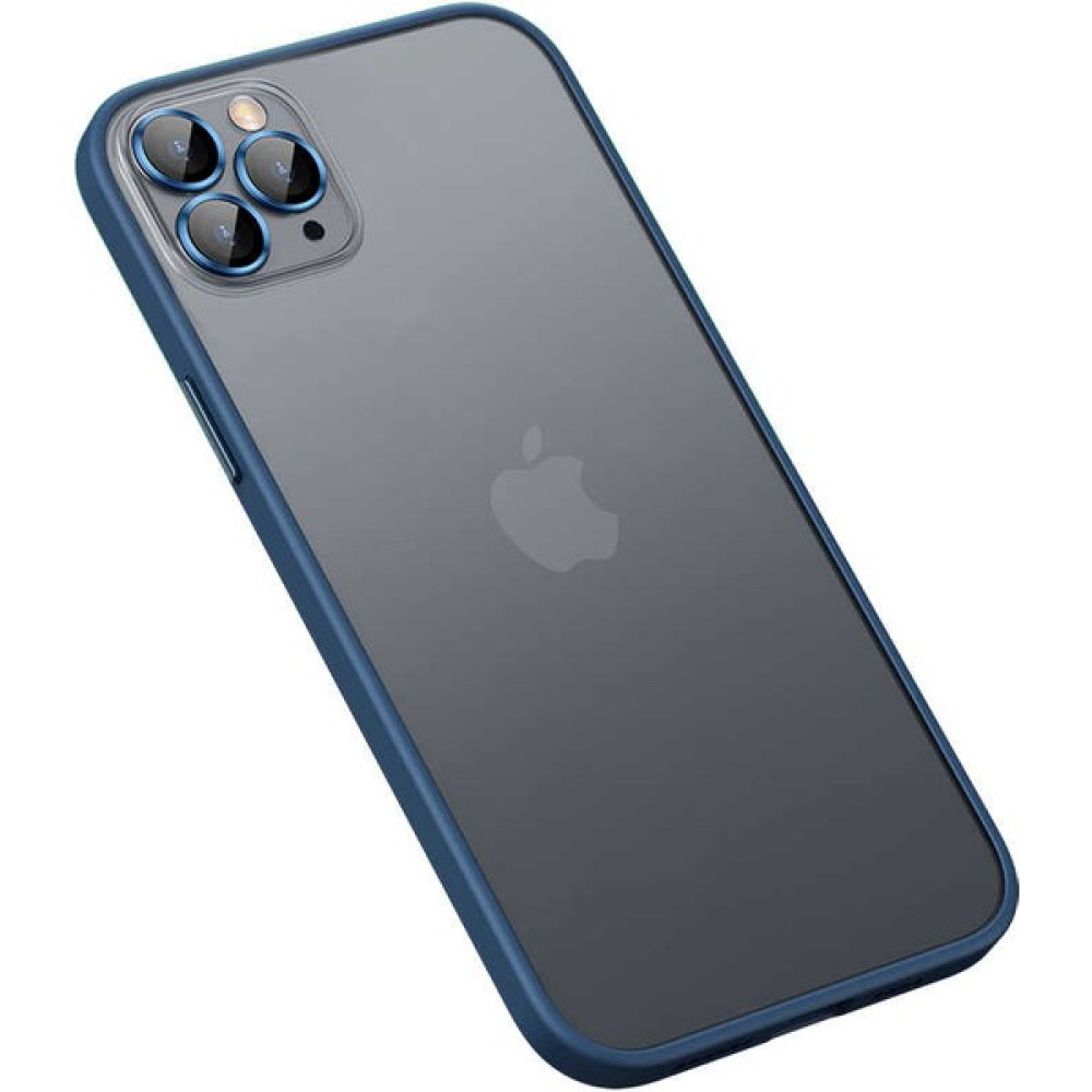 AKSESUARIZM iPhone 11 Kılıf Kamera Korumalı Matte Kenarı Renkli Premium Kapak - Lacivert Cep Telefonu Kılıfı Fiyatı