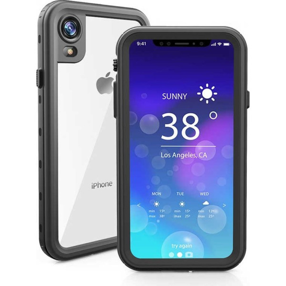 AKSESUARIZM iPhone Xr Uyumlu Su Geçirmez Kılıf Su Altı Çekim Yapılabilen 360 Derece Kapak - Siyah Cep Telefonu Kılıfı Fiyatı