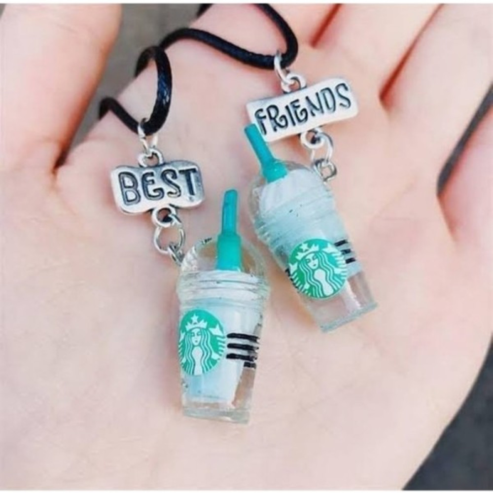 Aksesuarone Best Friend Kolye Starbucks Kolyeler 2li Arkadaşlık Kolyeleri Bff Kolyeler Bijuteri Kolye Fiyatı