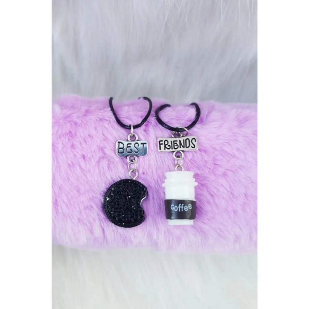 Aksesuarone Kahve Oreo Best Friends 2li Bff Arkadaşlık Kolye Çift Kolyeleri - Renkli Bijuteri Kolye Fiyatı