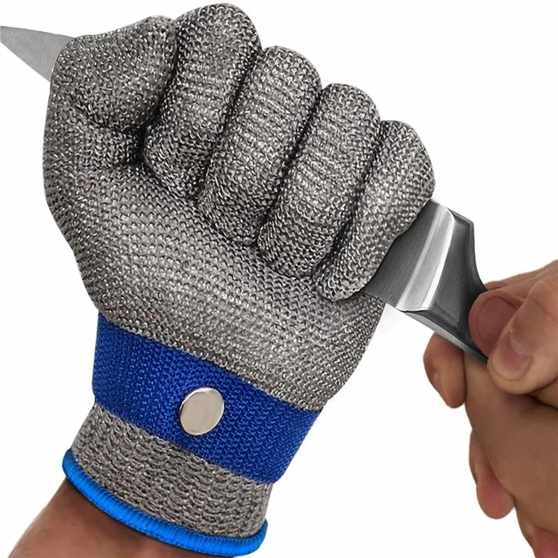 Aksh Kesi̇lmez Çeli̇k Tel Hasir Örgü Eldi̇ven Iş Güvenli̇ği̇ Kesi̇m Eldi̇veni̇ S-M-L-XL Beden - Füme Eldiven (Outdoor) Fiyatı