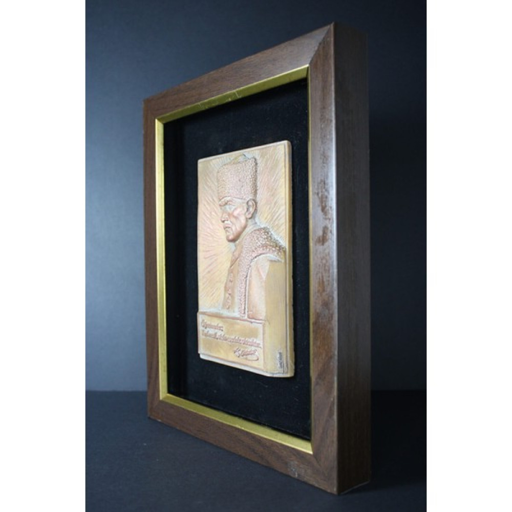 Akşit Sanat Çerçeveli Mustafa Kemal Atatürk Öğretmenler Yeni Nesil Sizin Eseriniz Olacaktır 23X30 cm - Renkli Biblo Fiyatı