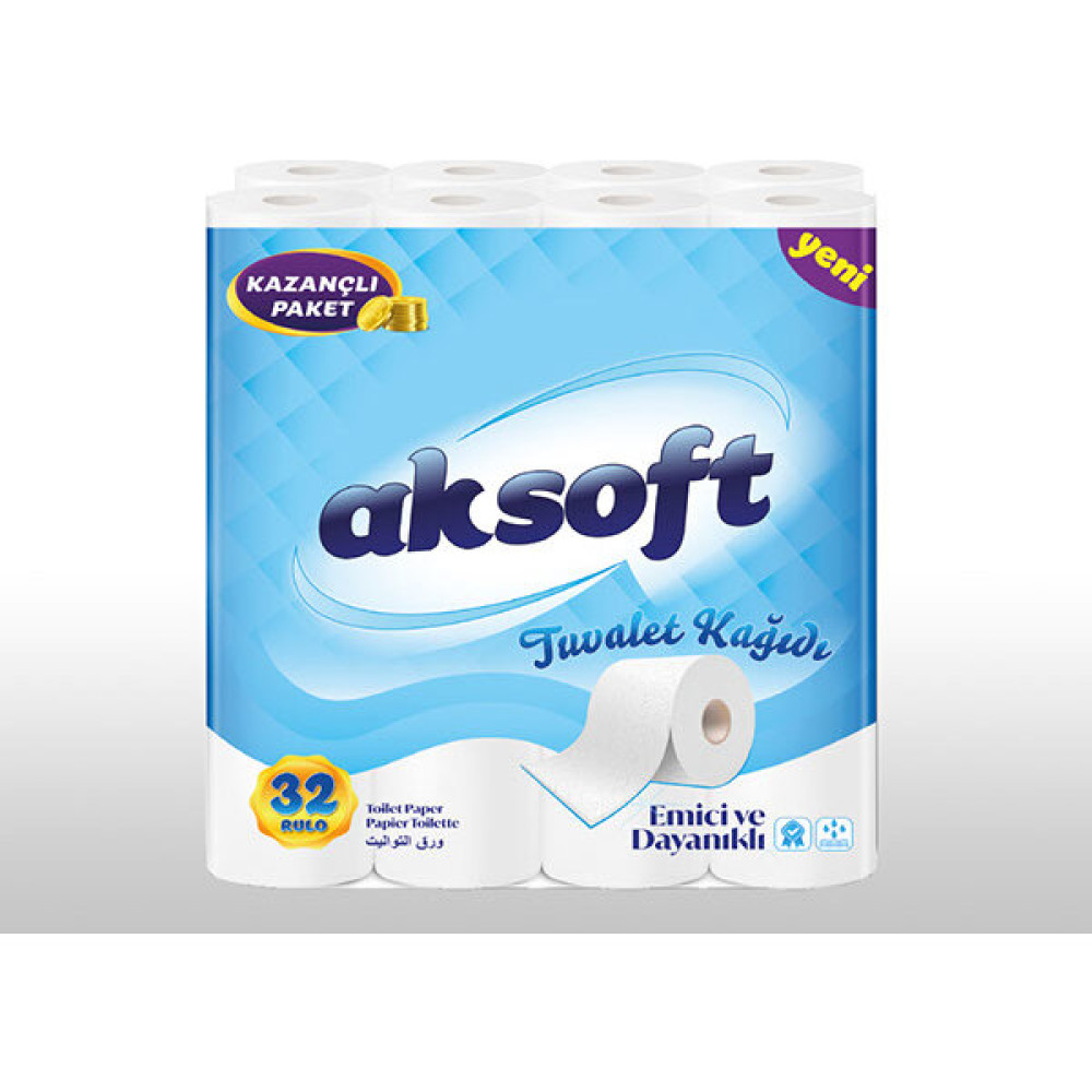 Aksoft Tuvalet Kağıdı 32'li 2 Katlı Tuvalet Kağıdı Fiyatı