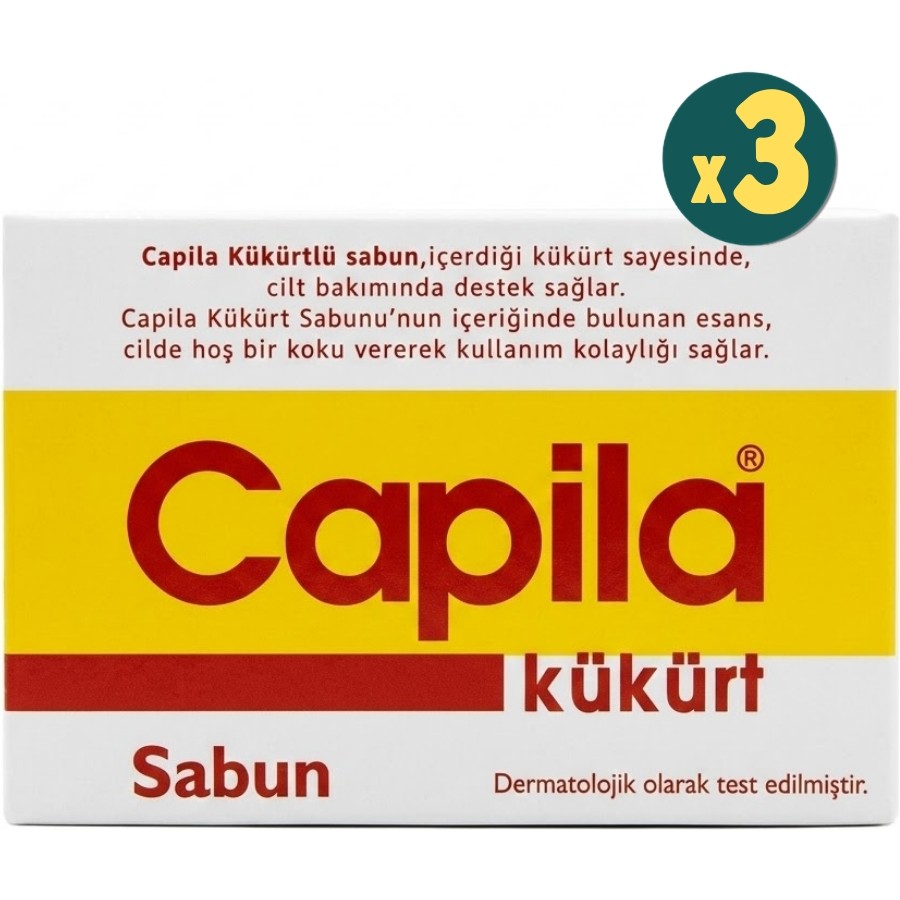 Aksu Capila Kükürtlü Sabun 90 gr 3 Adet Sabunlar Fiyatı
