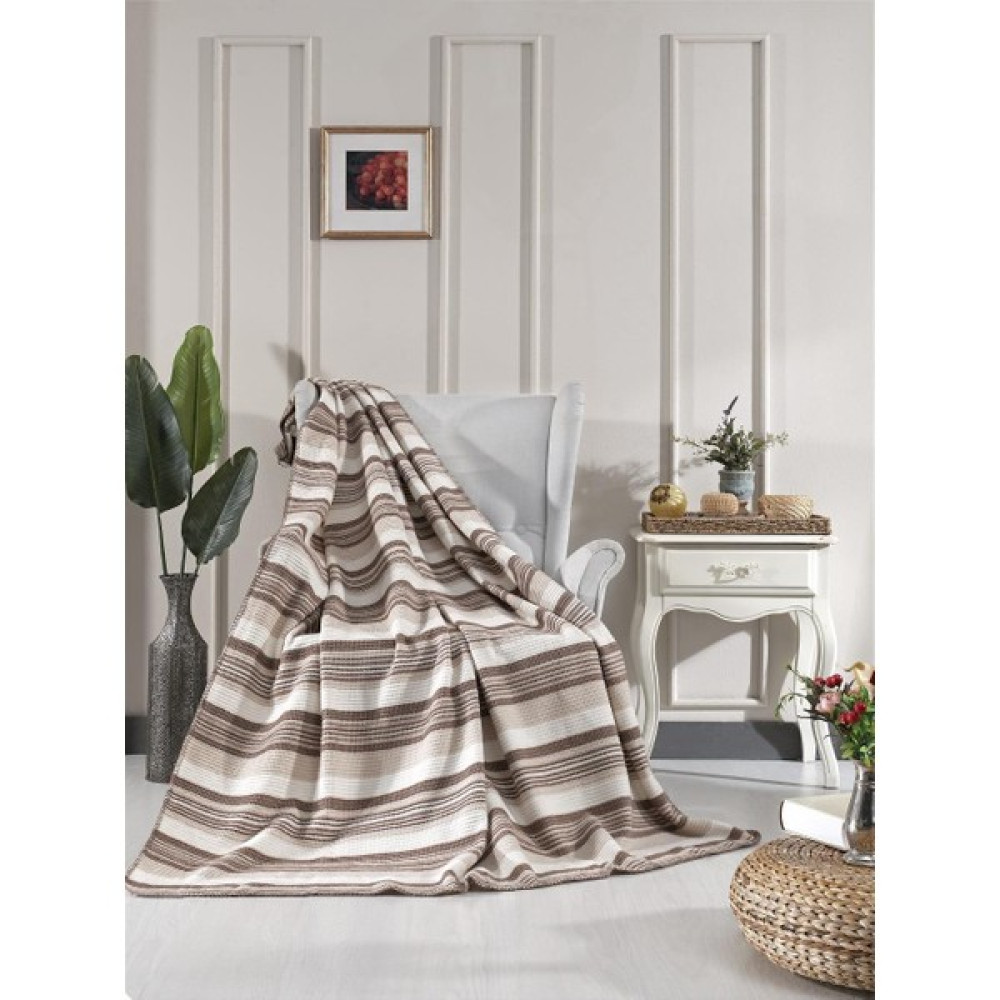 Aksu Fresh Pamuklu Çift Kişilik Battaniye 180X220 Bej - 180 x 220 cm Battaniye Fiyatı