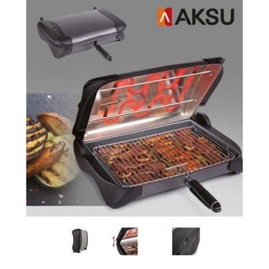 Aksu T30G Şiş Fish Granit Elektirikli Izgara Makinesi