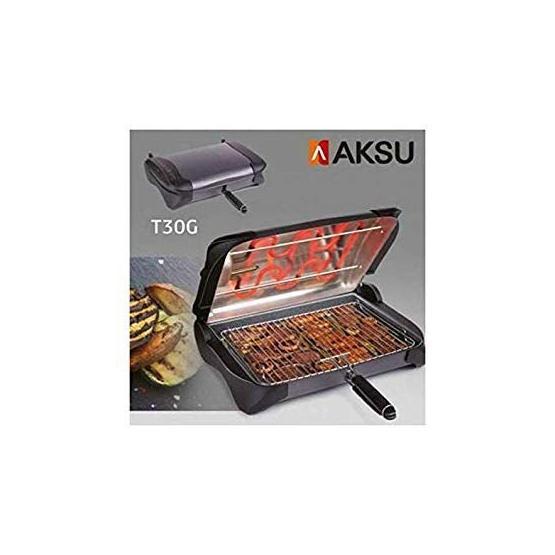 Aksu T30G Şiş Fish Granit Elektirikli Izgara Makinesi