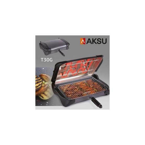 Aksu T30G Şiş Fish Granit Elektirikli Izgara Makinesi
