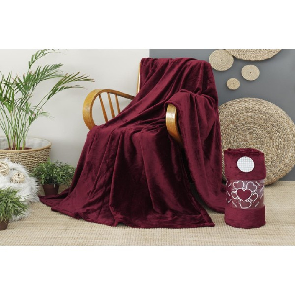 Aksu Wellsoft Çift Kişilik Battaniye Bordo - 200 x 220 cm Battaniye Fiyatı