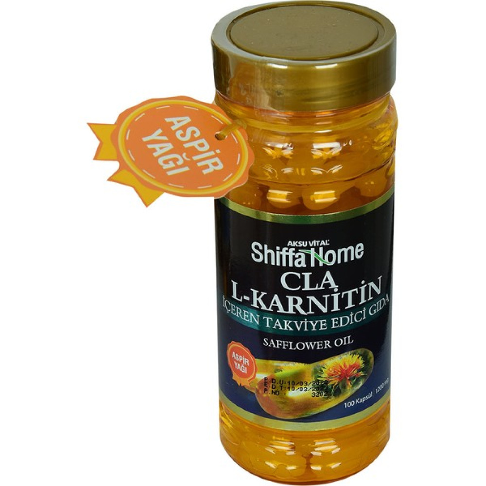 Aksuvital Shiffa Home Cla L-Carnitin Aspir Yağı Yumuşak 1000 Mg x 100 Kapsül - -- Sporcu Besinleri Fiyatı