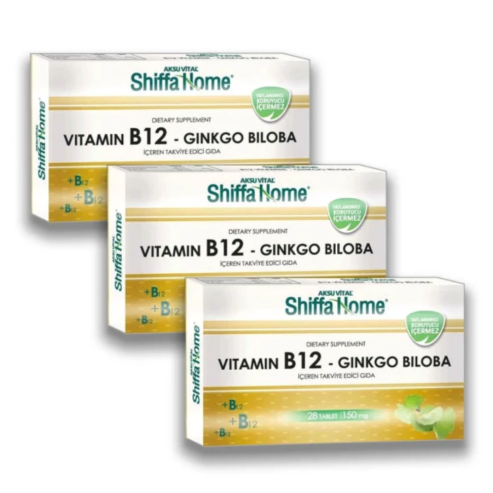 Aksuvital Shiffa Home Vitamin B12-Ginkgo Biloba 28 Tablet X 3 Adet Kişisel Bakım Gereçleri Fiyatı