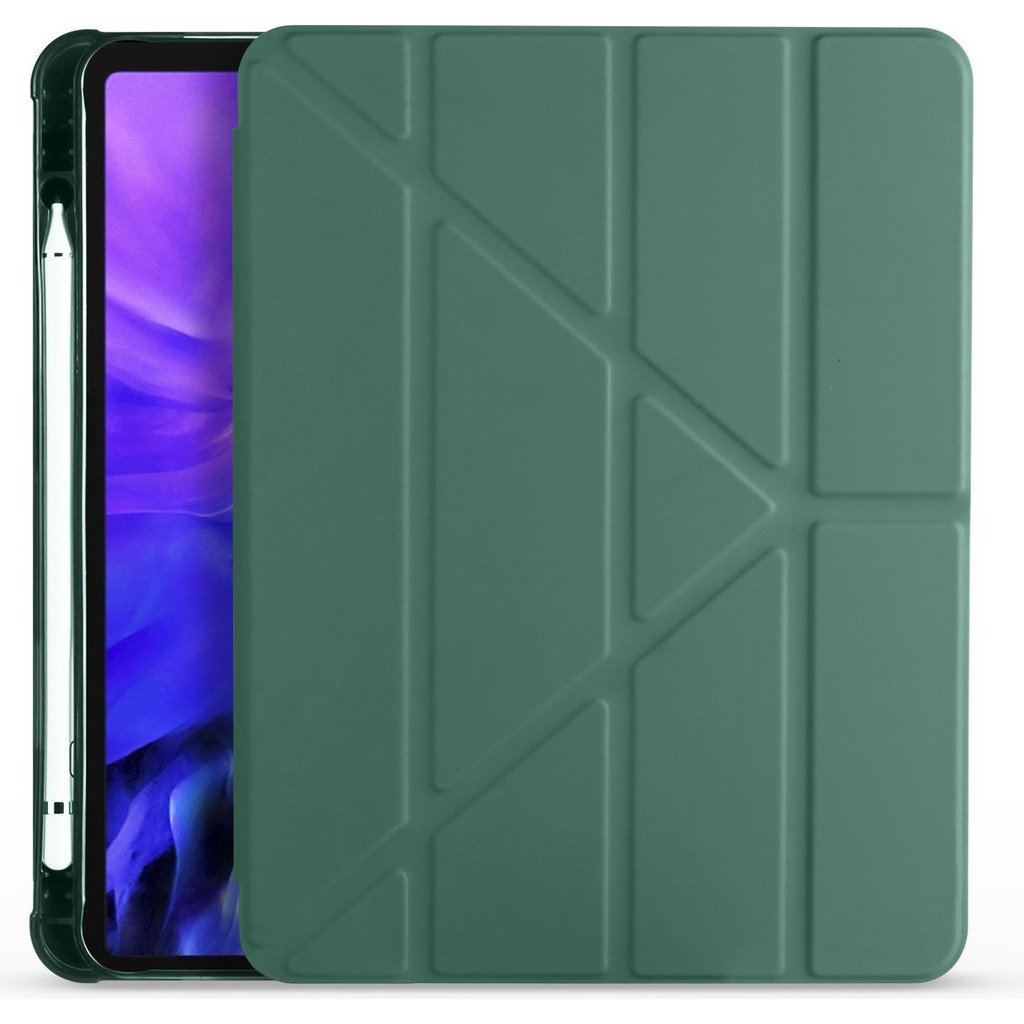Aktarmobile Apple iPad Pro 11 2021 3. Nesil Kılıf Kalem Bölmeli Premium Smart Standlı Tablet Kılıfı Koyu Yeşil - iPad Pro 11 3. Nesil Tablet Kılıfı Fiyatı