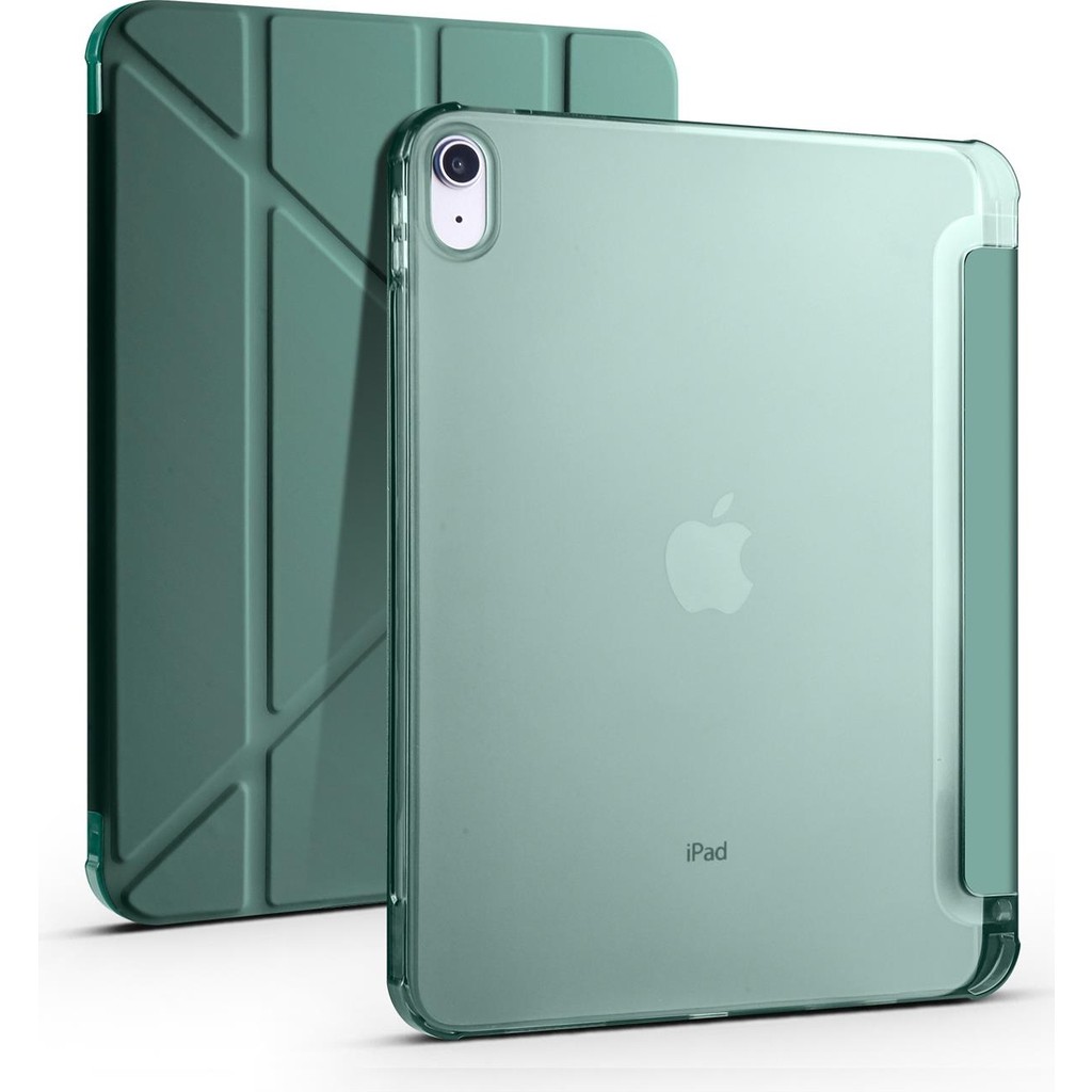 AktarMobile iPad 10. Nesil iPad A16 (11. Nesil) uyumlu Uyumlu Kılıf Kalem Bölmeli Trifold Standlı Akıllı Uyku Modlu Kapak - Koyu Yeşil Tablet Kılıfı Fiyatı
