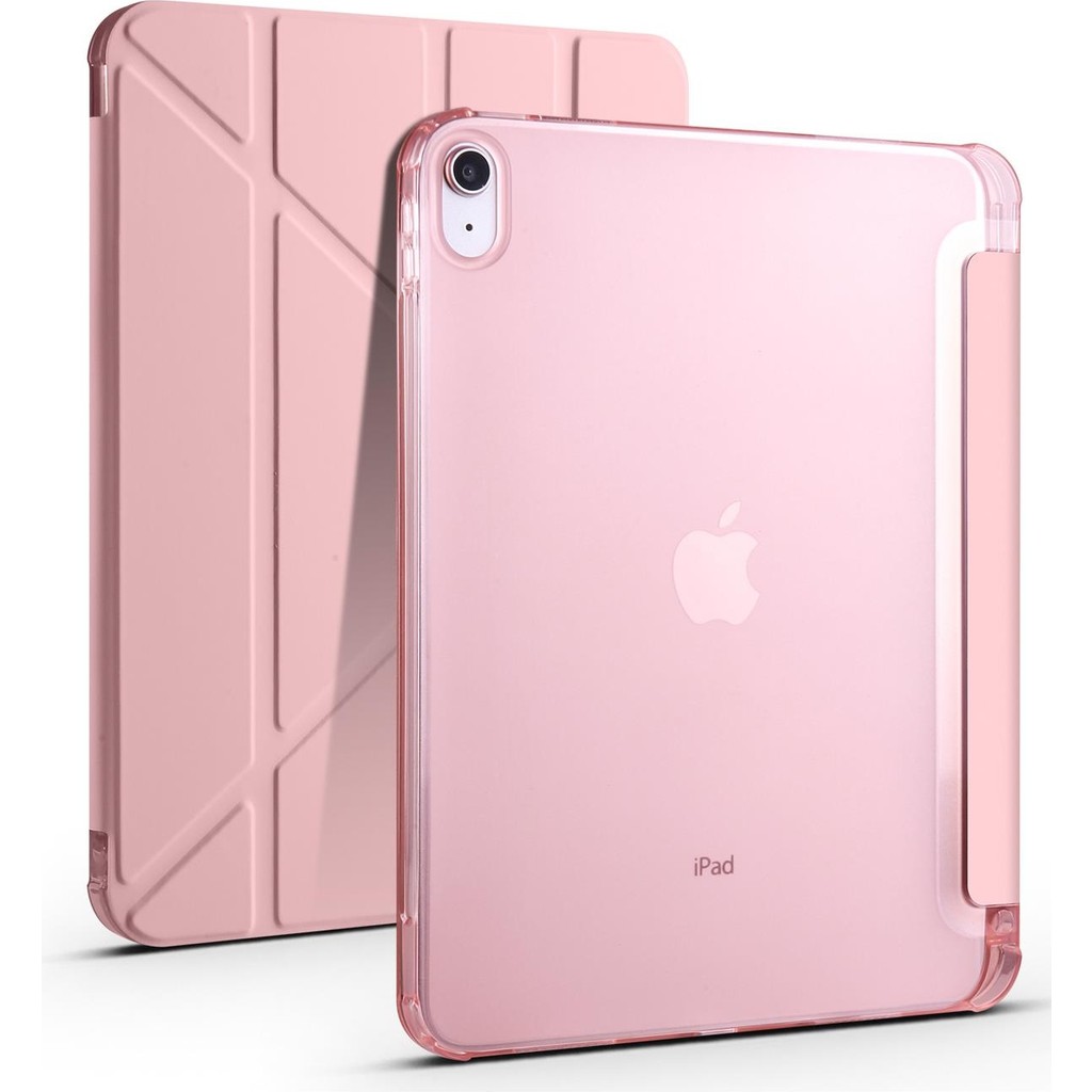 AktarMobile iPad 10. Nesil iPad A16 (11. Nesil) uyumlu Uyumlu Kılıf Kalem Bölmeli Trifold Standlı Akıllı Uyku Modlu Kapak - Rose Gold Tablet Kılıfı Fiyatı