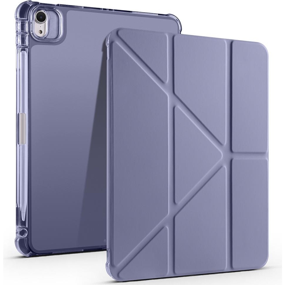 AktarMobile iPad Air 11 M2/M3/M4 2024/2025/2026 uyumlu Kılıf Kalem Bölmeli Kapaklı Trifold Standlı Akıllı Uyku Modu - Mor - iPad Air 11 M2/M3 Tablet Kılıfı Fiyatı