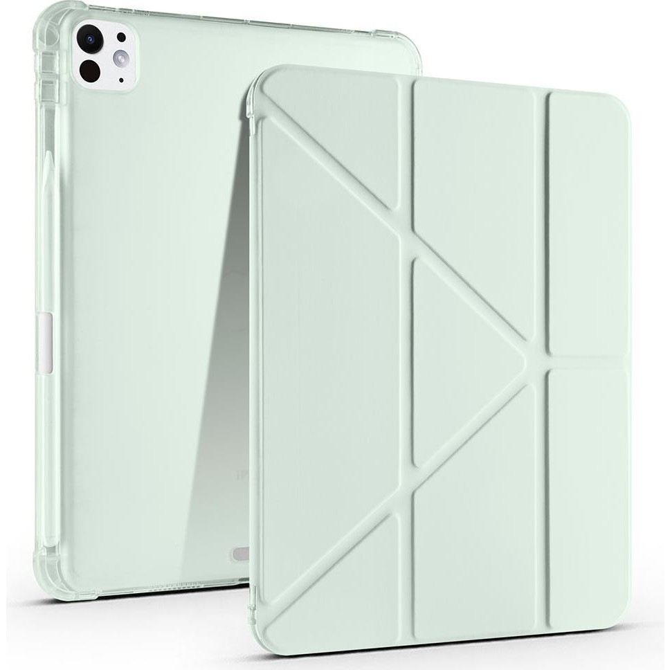 AktarMobile iPad Pro 11 M4 2024 Uyumlu Kapaklı Kılıf Kalem Bölmeli Tri Fold Standlı Uyku Modlu Akıllı Kapak - Açık Yeşil Tablet Kılıfı Fiyatı