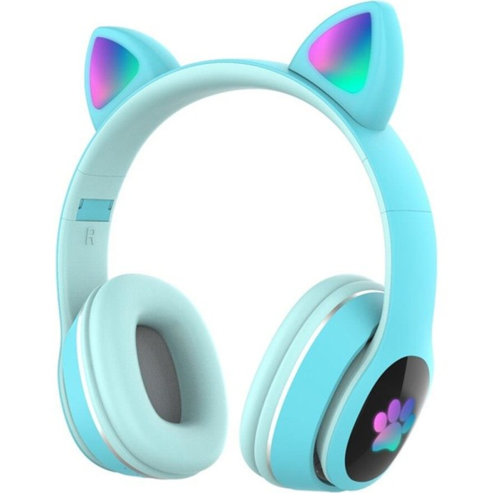 Aktarmobile Kablosuz Kedi Kulağı Tasarımlı LED Işıklı Mikrofonlu Kulak Üstü Bluetooth Kulaklık - Açık Mavi Kulak Üstü Kulaklık Fiyatı