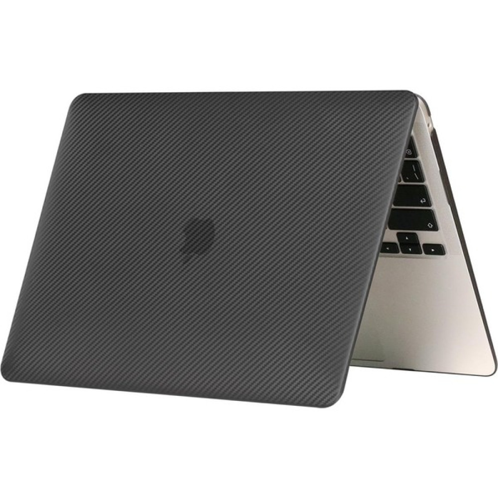 AktarMobile MacBook Air 13 M1 2021 A2337 Uyumlu Kılıf Koruyucu Kapak Karbon Fiber Desenli Transpan Tasarım 13.3" - Air 13 M1 - A2337 - Karbon Siyah Tablet Pc Aksesuarları Fiyatı