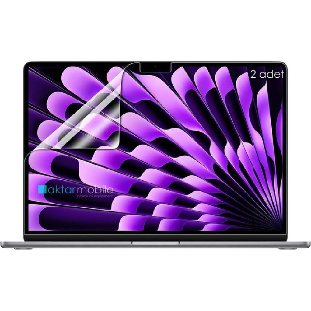 AktarMobile MacBook Air 15 M2 2023 A2941 15.3" Uyumlu Ekran Koruyucu - 2 Adet - Esnek & Kırılmaz & Tam Uyum - Air 15 M2 - A2941 - Şeffaf Tablet Pc Aksesuarları Fiyatı