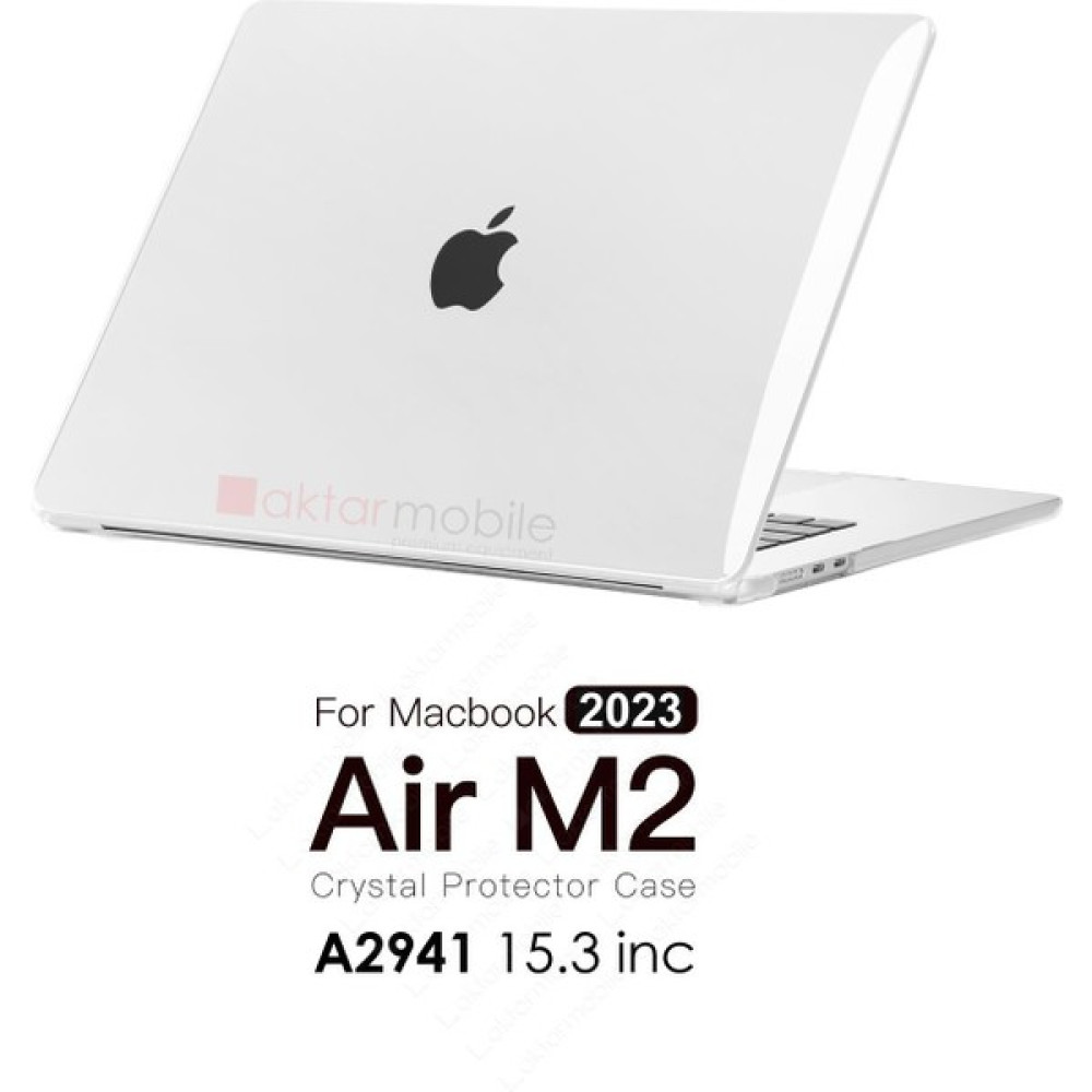 AktarMobile MacBook Air 15 M2 2023 A2941 15.3" Uyumlu Kılıf Koruyucu Kapak Parlak Şeffaf Tasarım Hava Kanallı - Air M2 15.3 - A2941 Tablet Pc Aksesuarları Fiyatı