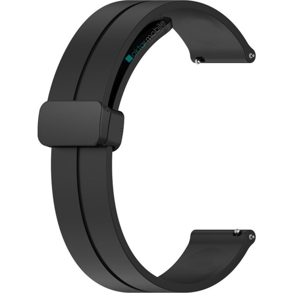 AktarMobile Redmi Watch 3 Active Uyumlu Silikon Kordon Magnetik D Tokalı Spor Kayış Mıknatıslı Toka - Siyah Giyilebilir Teknoloji Aksesuarları Fiyatı